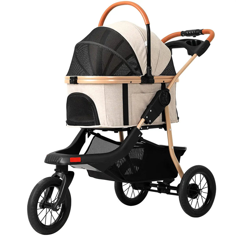 VIAGDO Pet Stroller Premium 3 in 1 Large Dog Stroller For Cats
